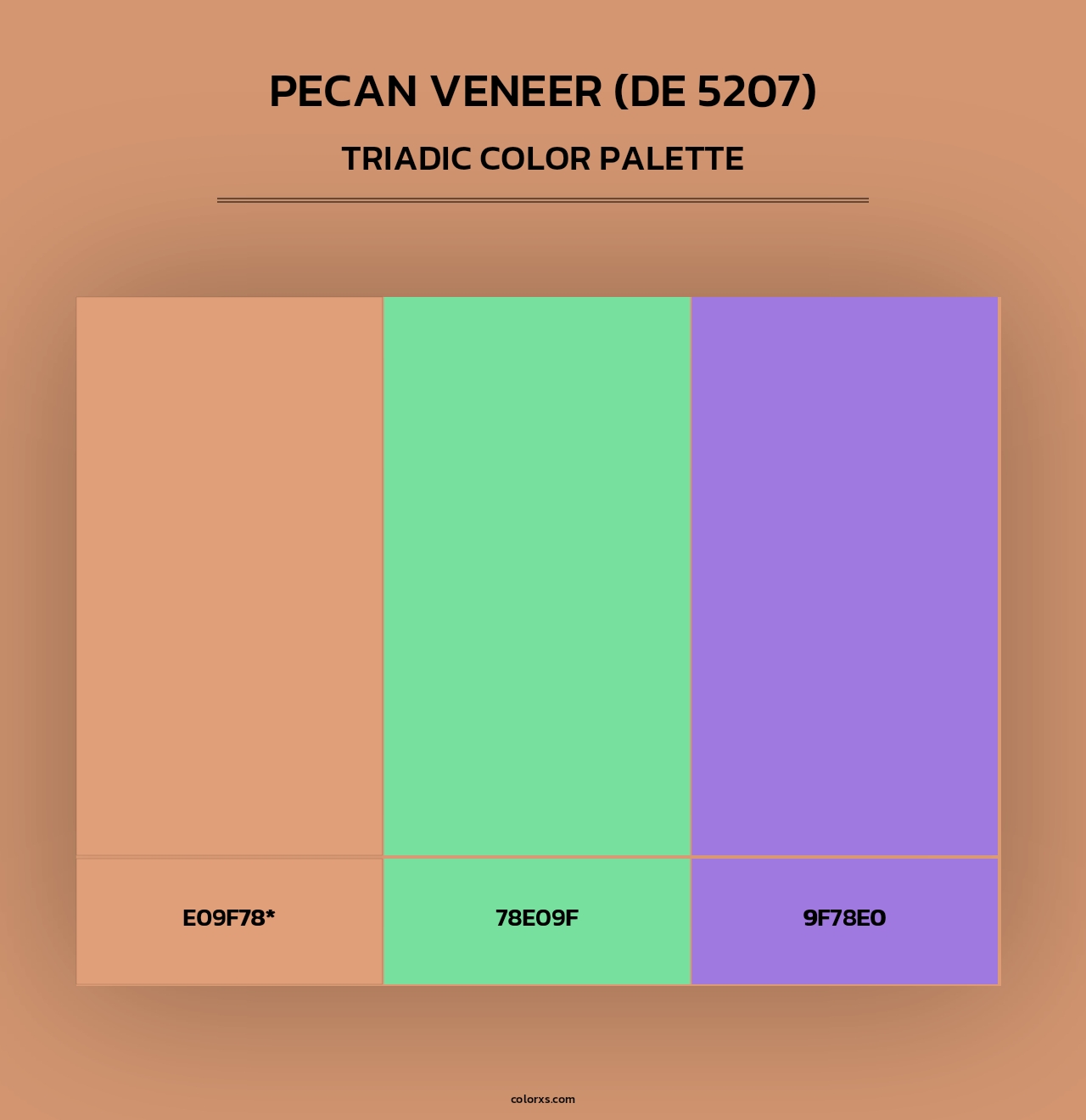 Pecan Veneer (DE 5207) - Triadic Color Palette
