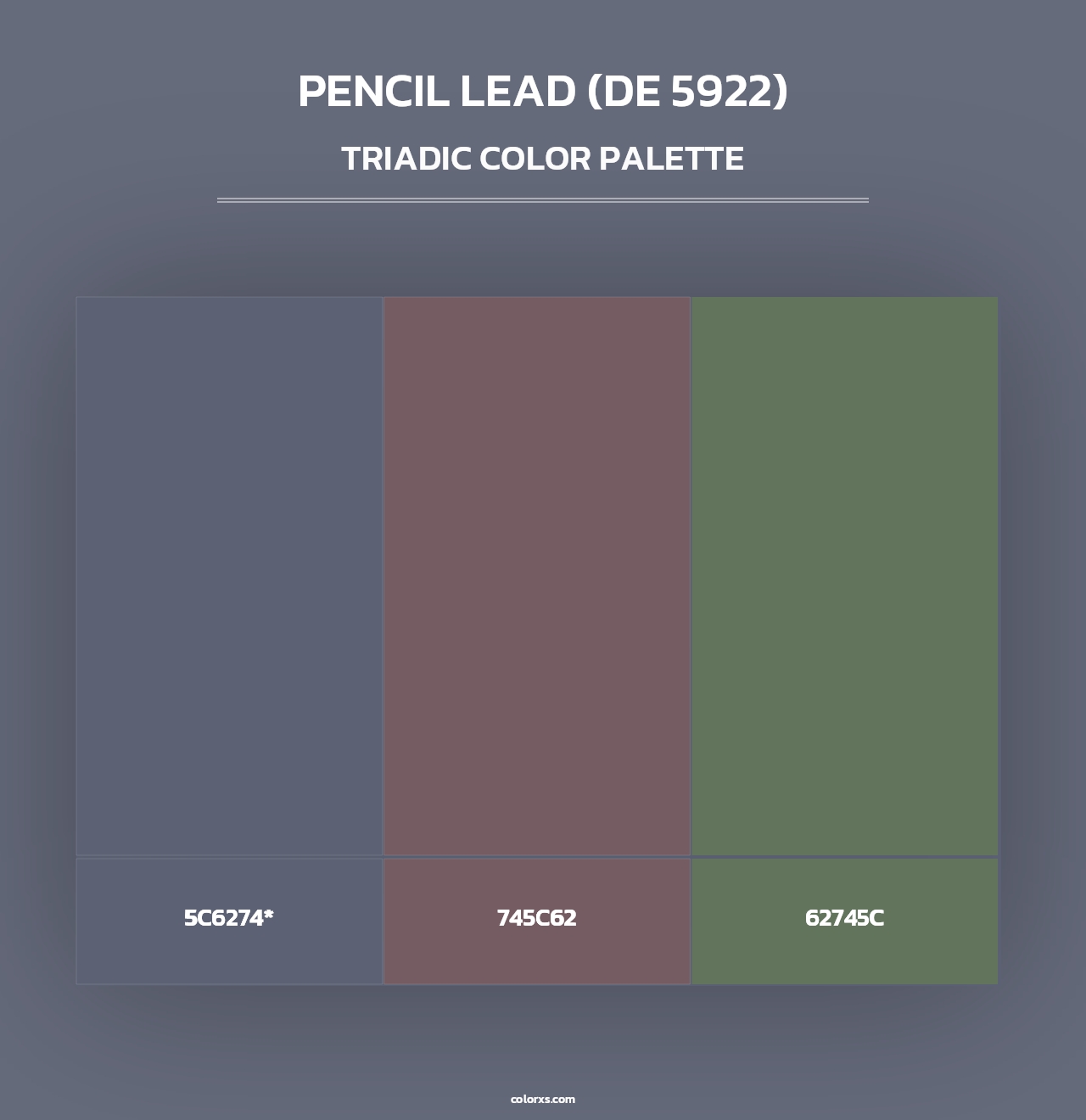Pencil Lead (DE 5922) - Triadic Color Palette
