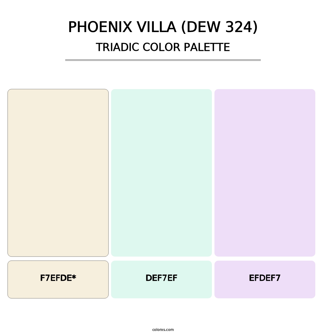 Phoenix Villa (DEW 324) - Triadic Color Palette