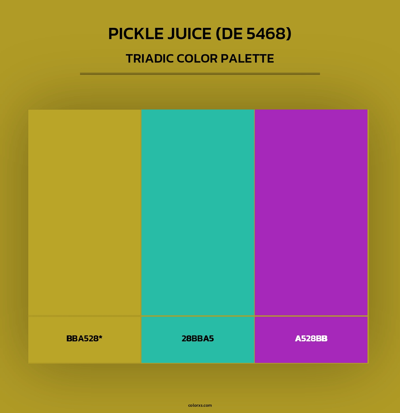 Pickle Juice (DE 5468) - Triadic Color Palette