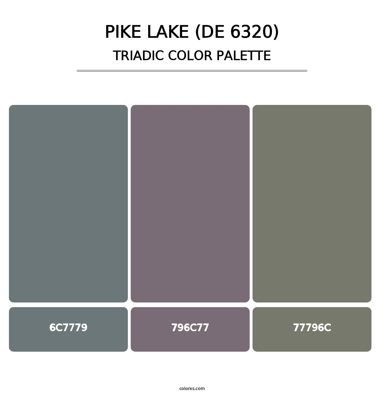 Pike Lake (DE 6320) - Triadic Color Palette