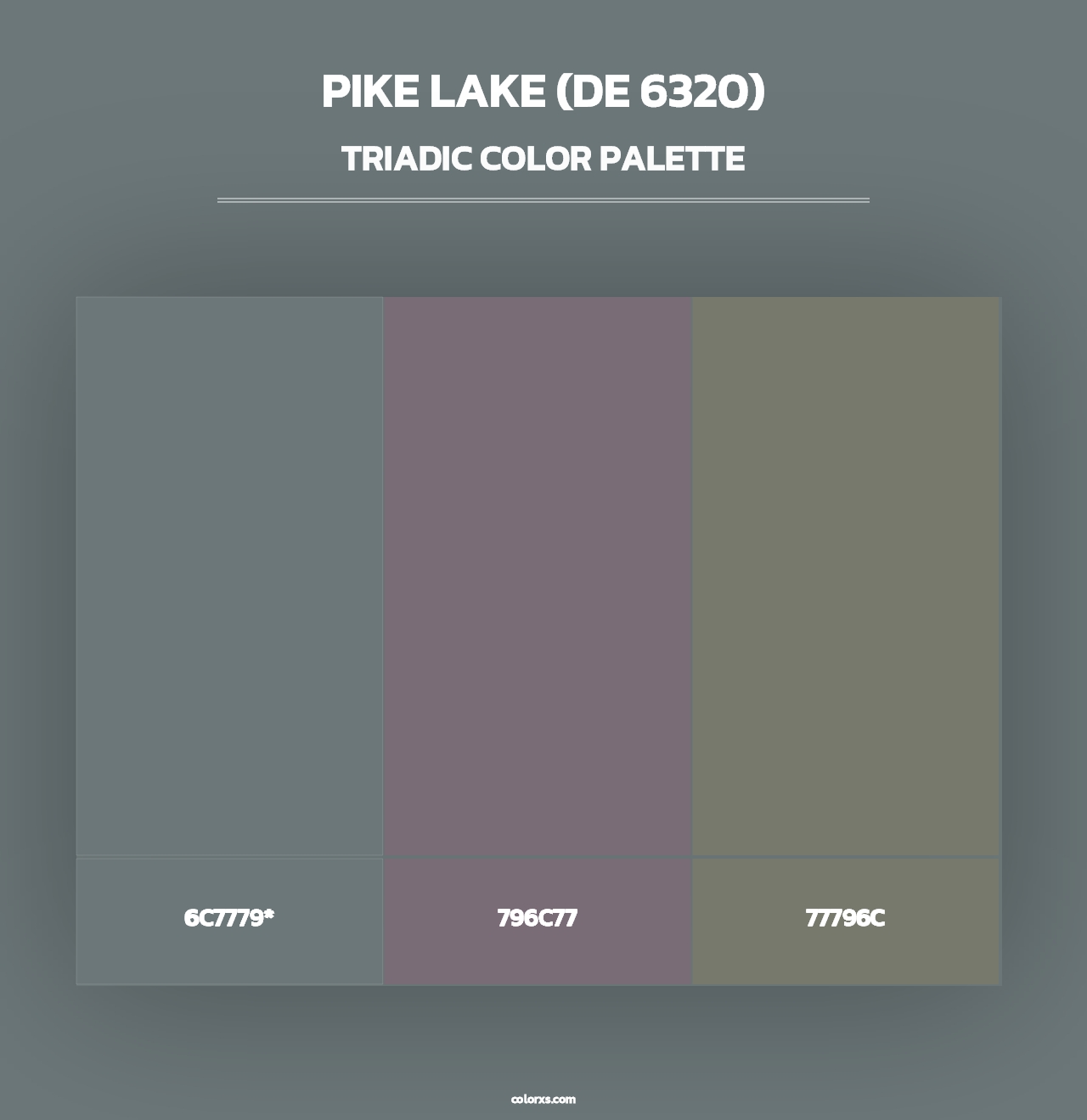 Pike Lake (DE 6320) - Triadic Color Palette