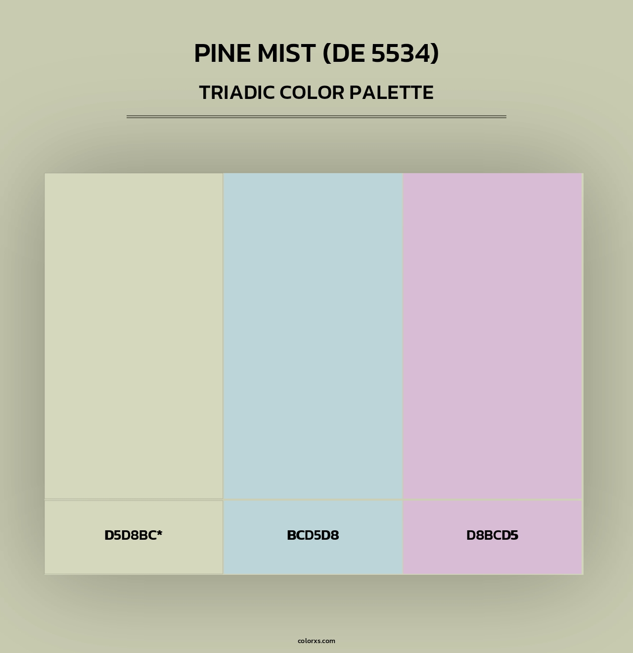 Pine Mist (DE 5534) - Triadic Color Palette