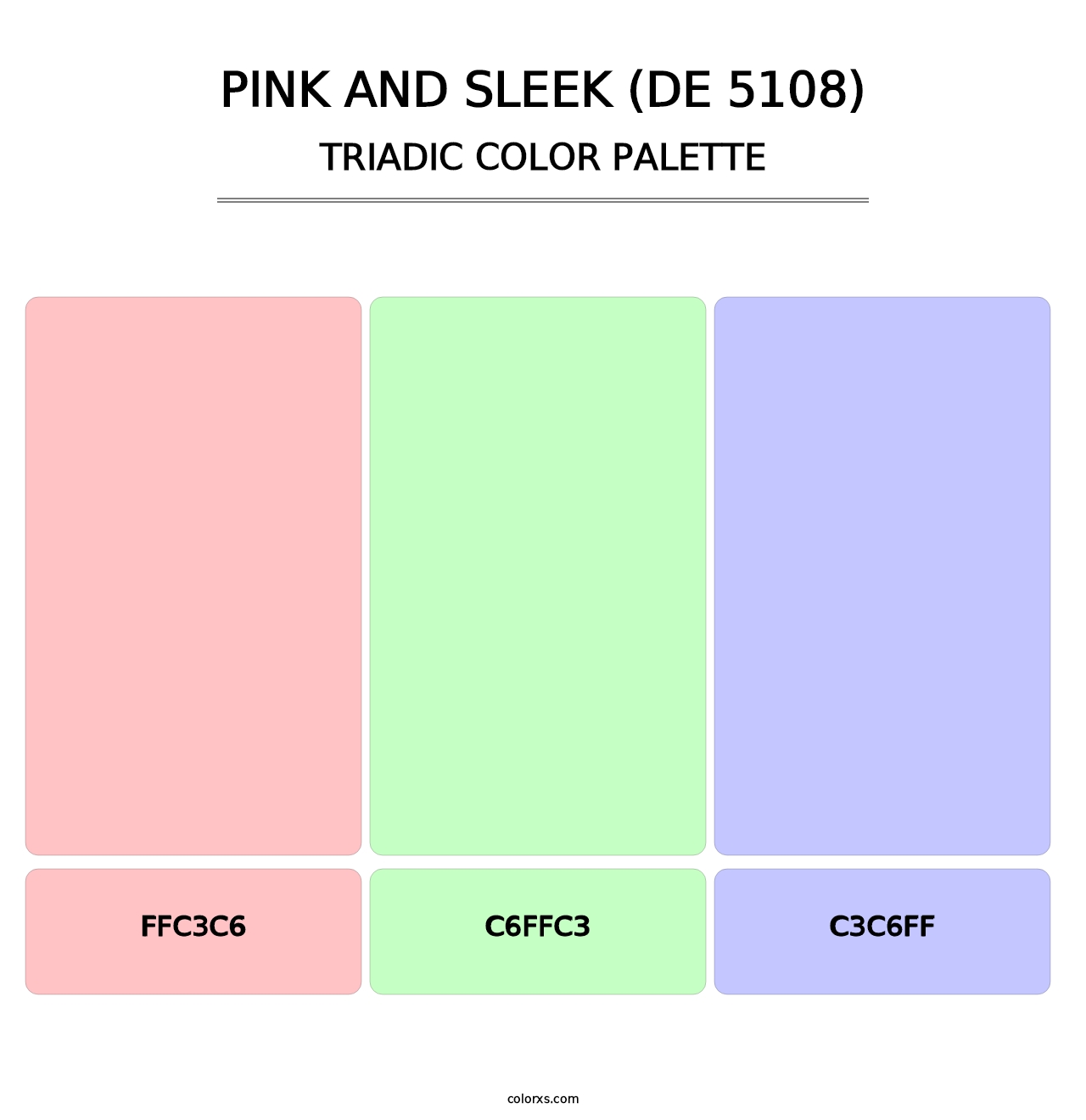 Pink and Sleek (DE 5108) - Triadic Color Palette
