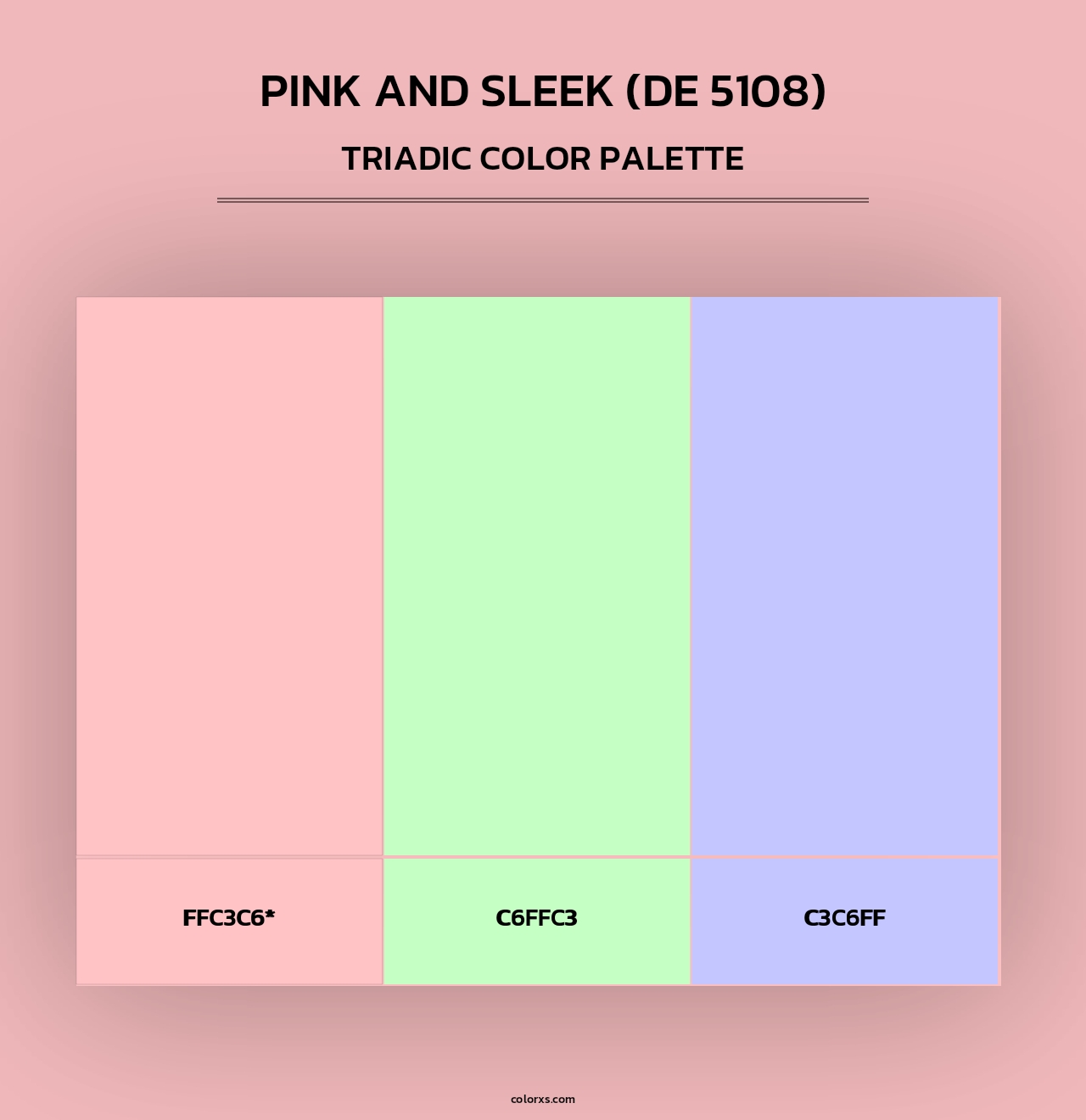 Pink and Sleek (DE 5108) - Triadic Color Palette