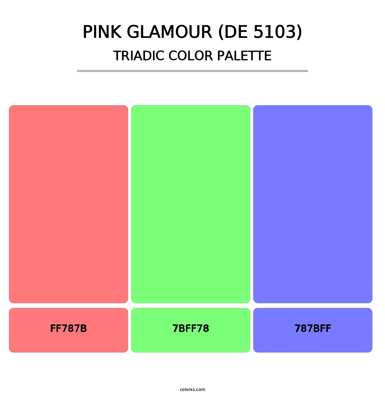 Pink Glamour (DE 5103) - Triadic Color Palette