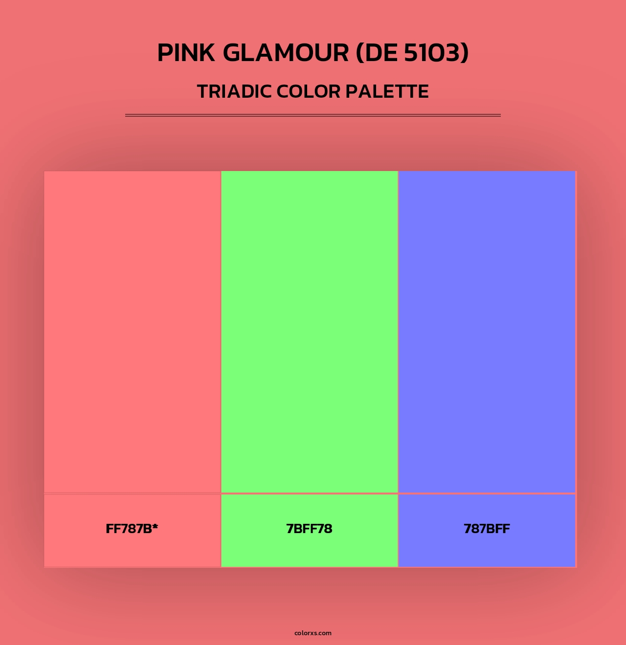 Pink Glamour (DE 5103) - Triadic Color Palette
