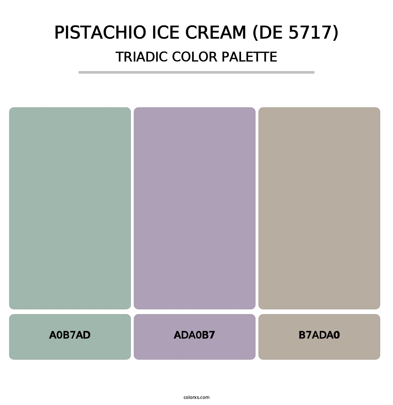 Pistachio Ice Cream (DE 5717) - Triadic Color Palette
