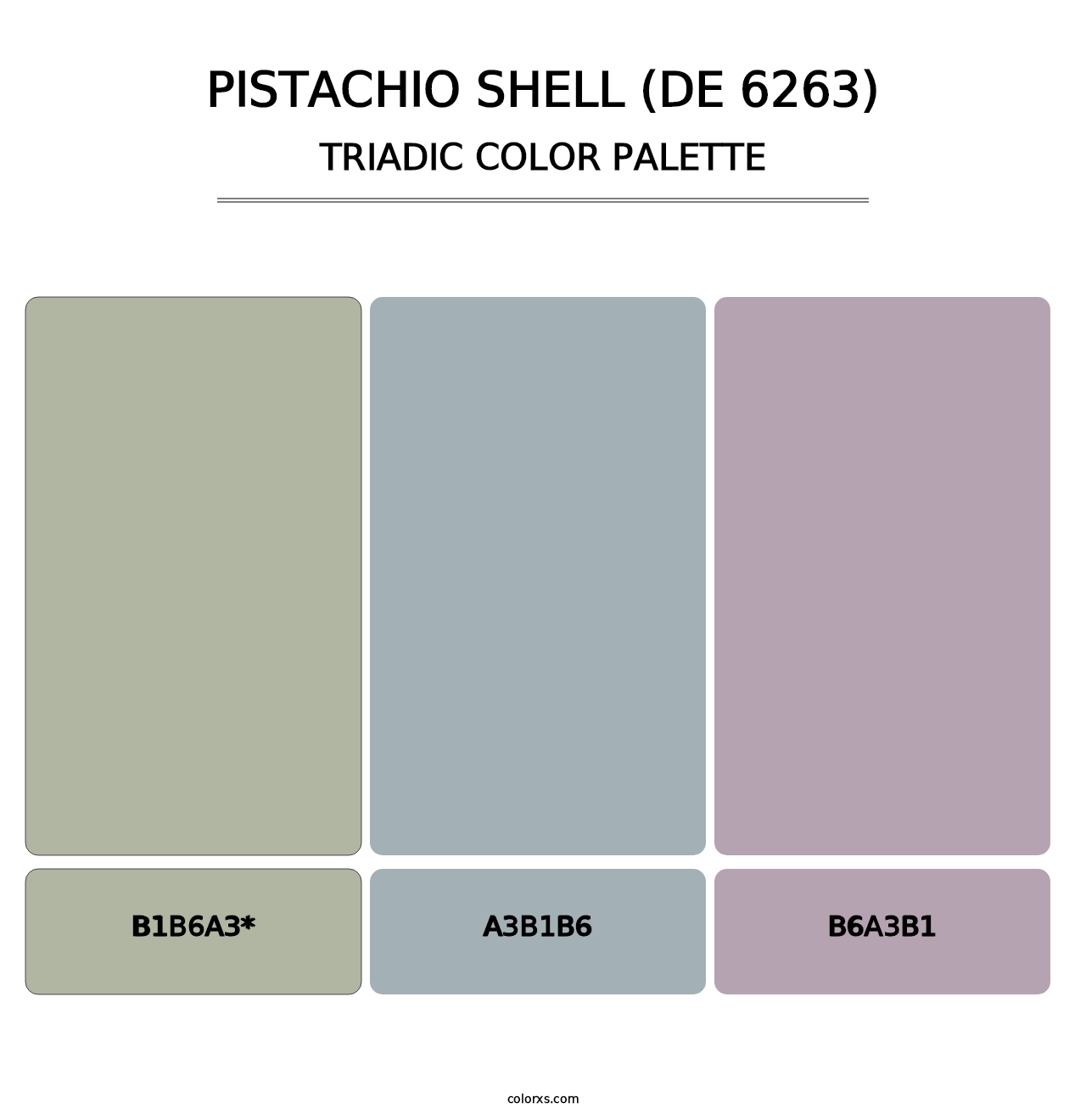Pistachio Shell (DE 6263) - Triadic Color Palette