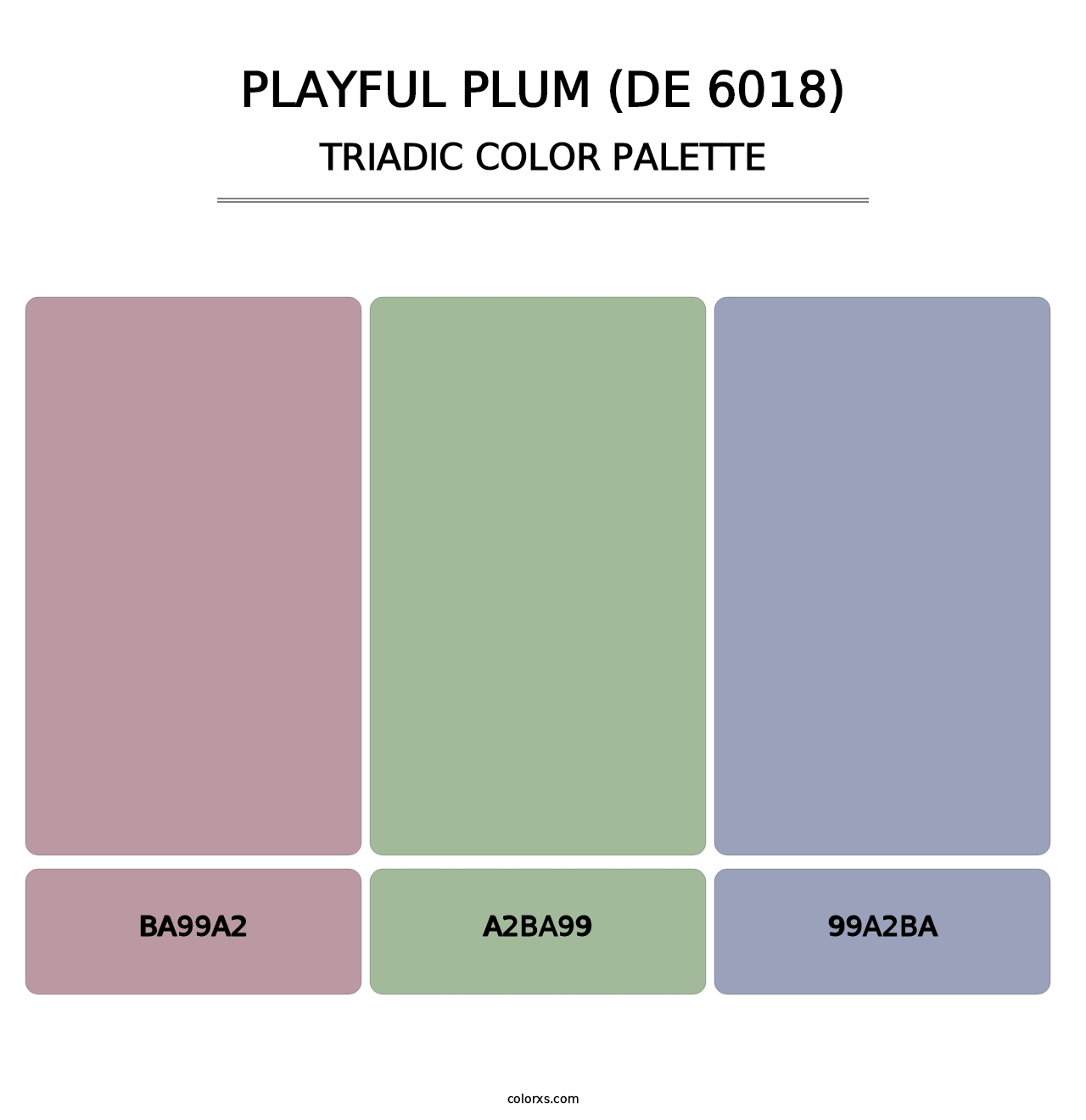 Playful Plum (DE 6018) - Triadic Color Palette