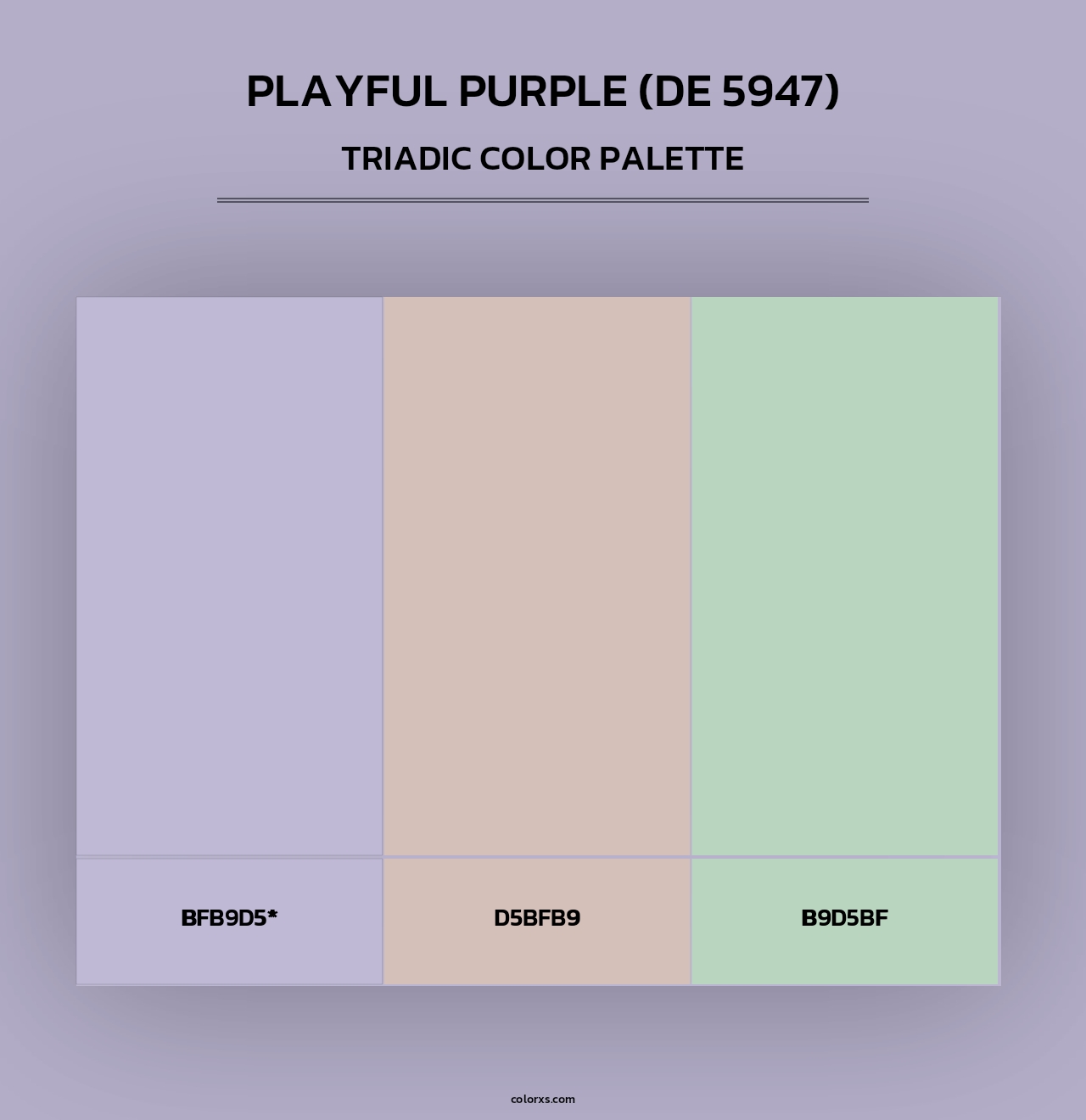 Playful Purple (DE 5947) - Triadic Color Palette