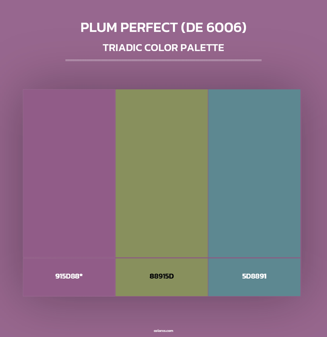 Plum Perfect (DE 6006) - Triadic Color Palette