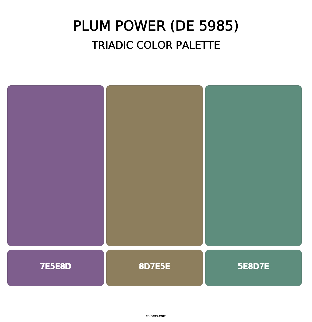 Plum Power (DE 5985) - Triadic Color Palette