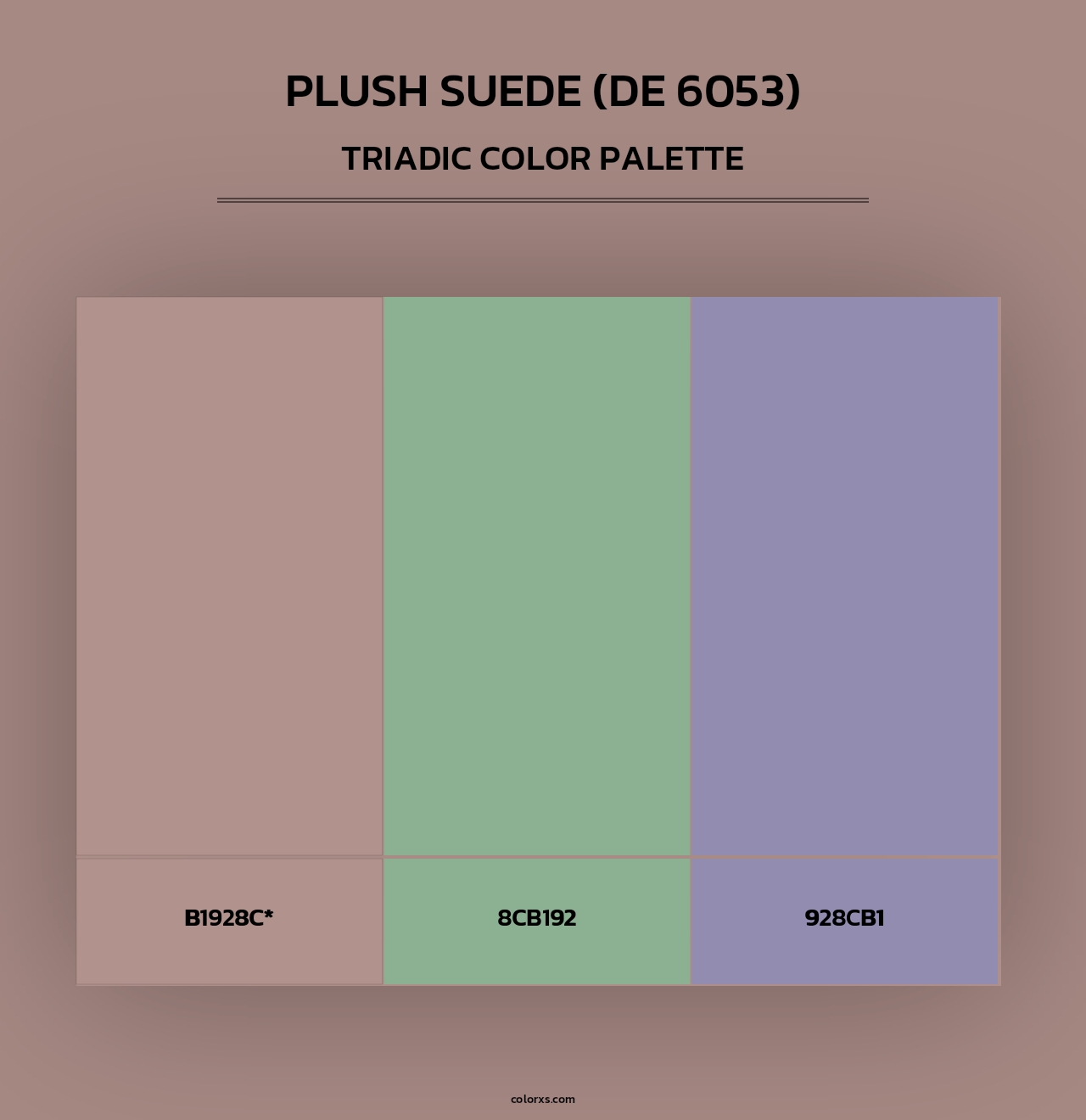 Plush Suede (DE 6053) - Triadic Color Palette