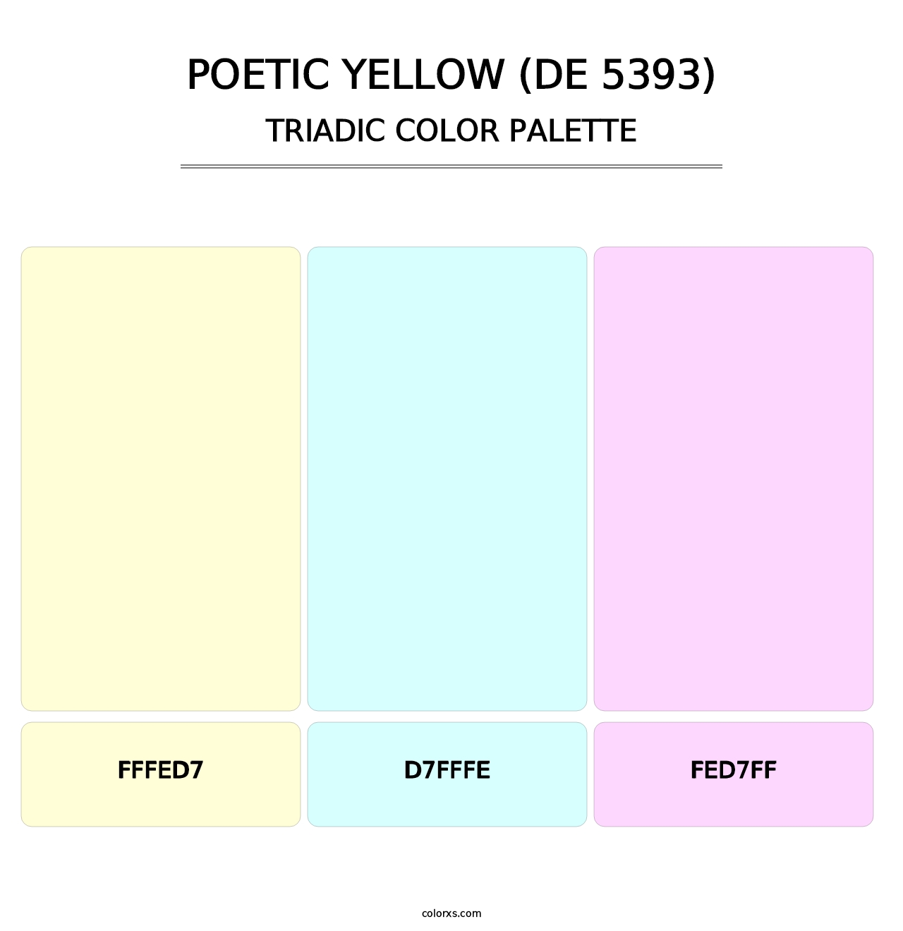 Poetic Yellow (DE 5393) - Triadic Color Palette