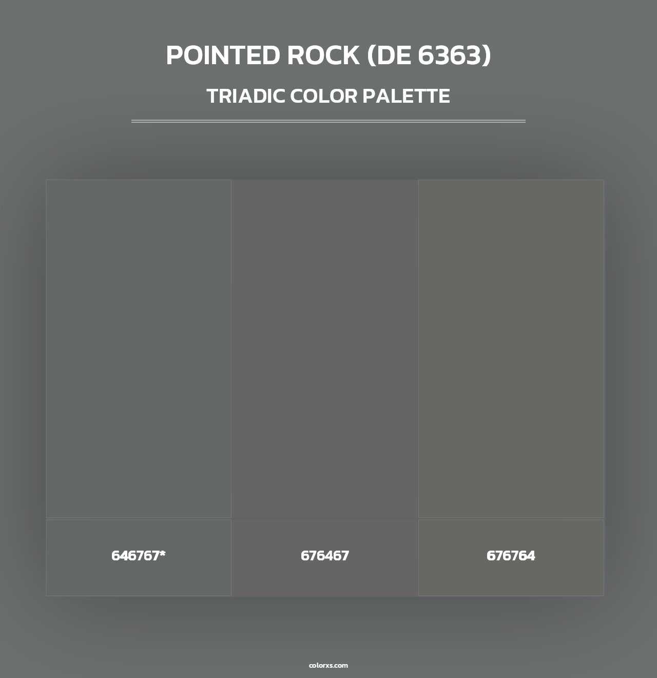 Pointed Rock (DE 6363) - Triadic Color Palette