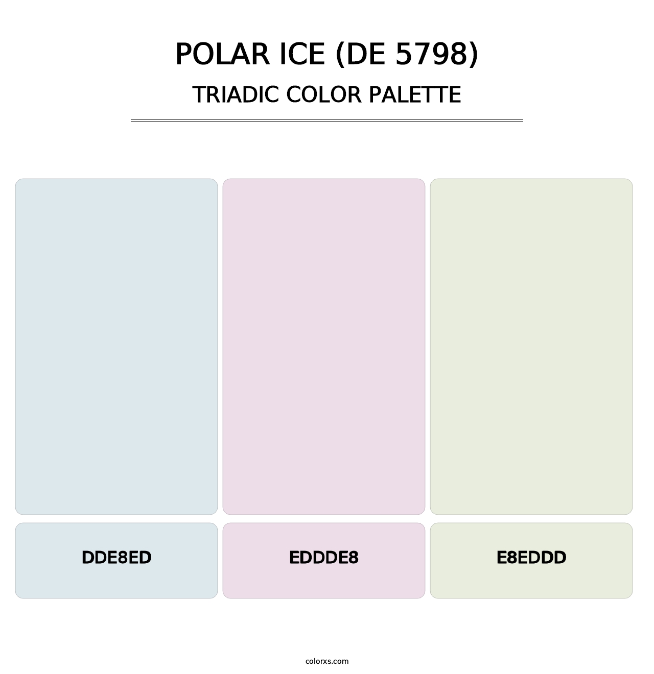 Polar Ice (DE 5798) - Triadic Color Palette