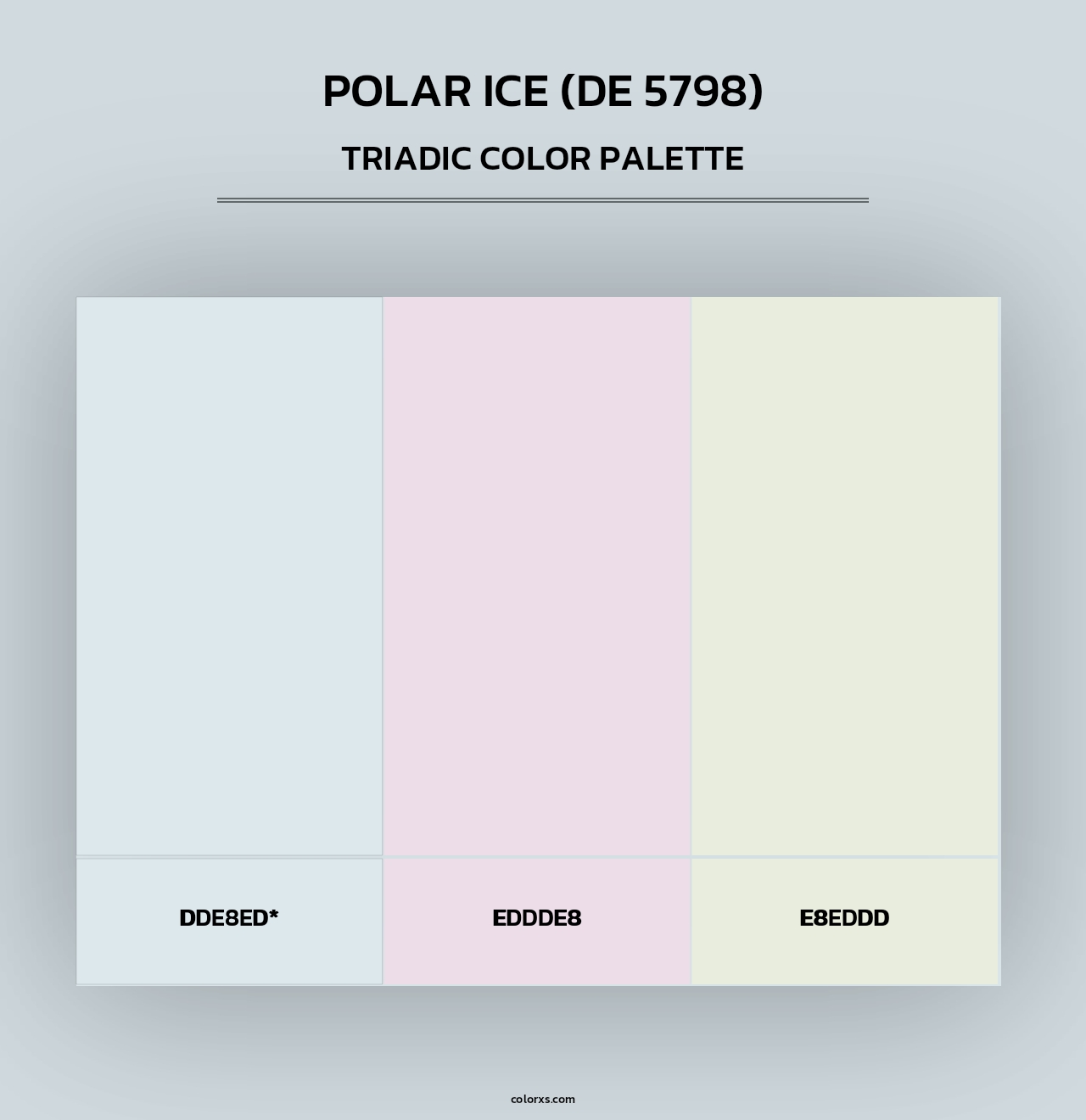 Polar Ice (DE 5798) - Triadic Color Palette