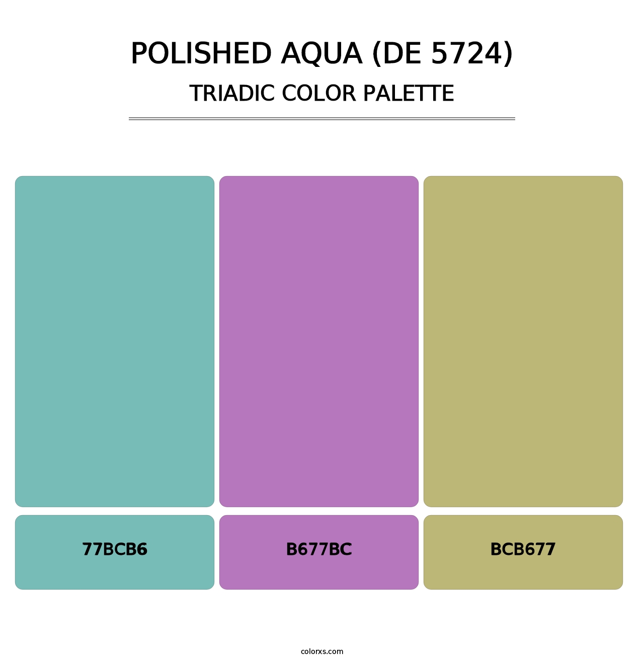 Polished Aqua (DE 5724) - Triadic Color Palette