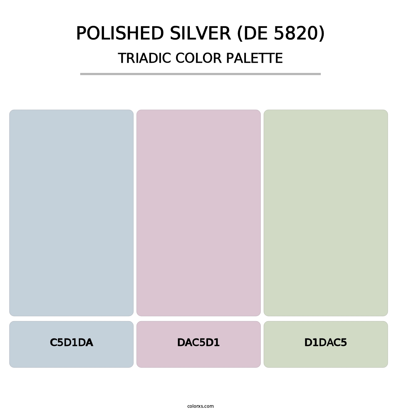 Polished Silver (DE 5820) - Triadic Color Palette
