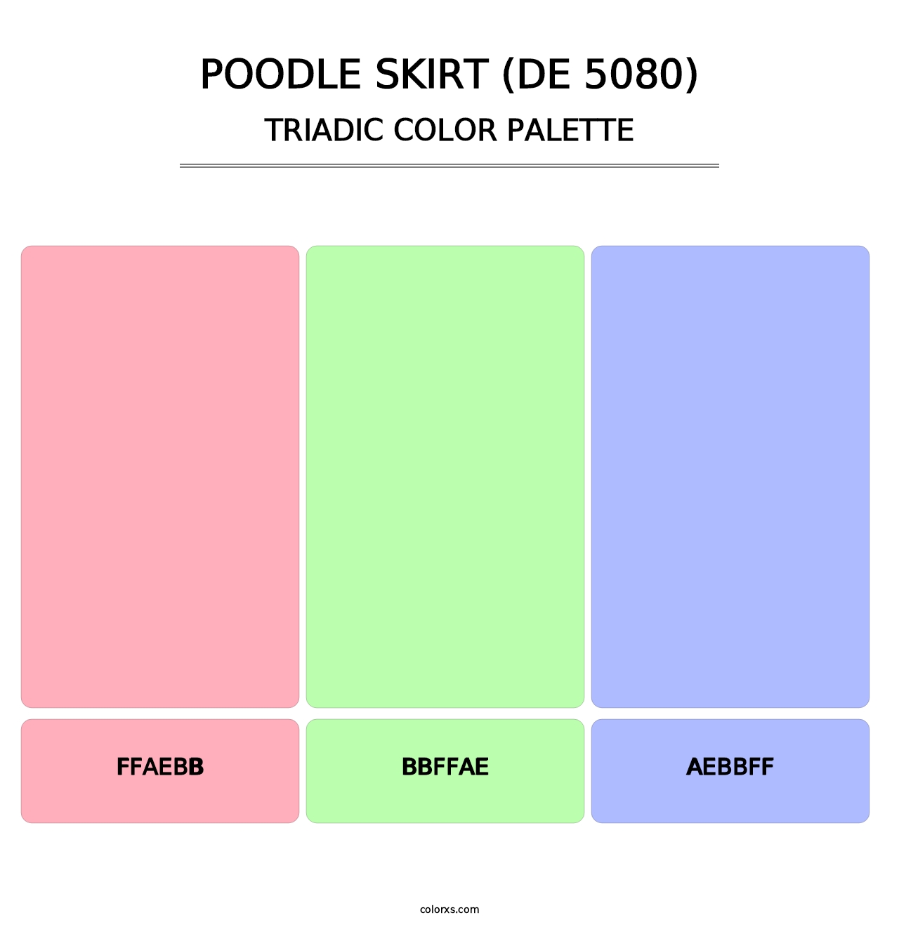 Poodle Skirt (DE 5080) - Triadic Color Palette