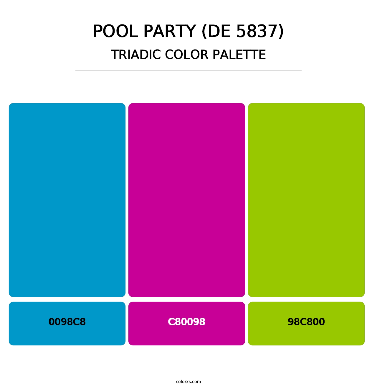 Pool Party (DE 5837) - Triadic Color Palette