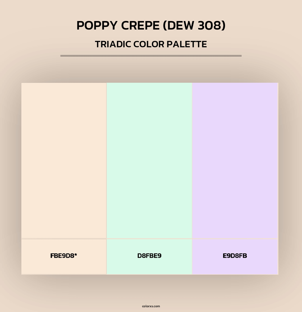 Poppy Crepe (DEW 308) - Triadic Color Palette