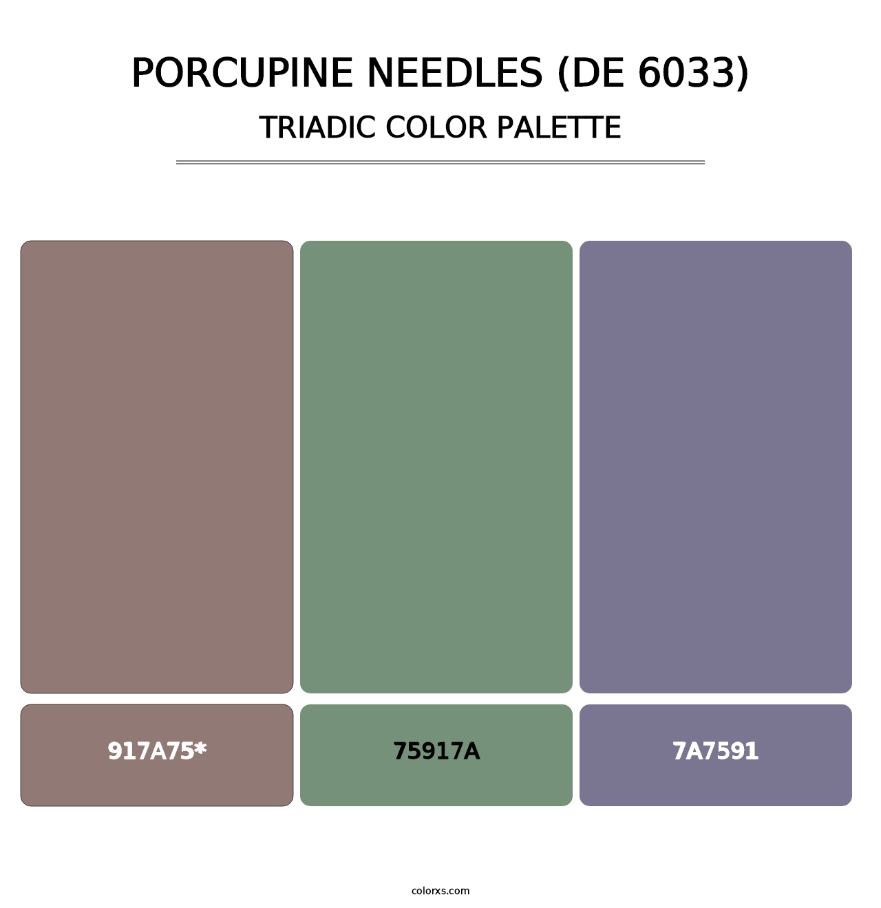 Porcupine Needles (DE 6033) - Triadic Color Palette