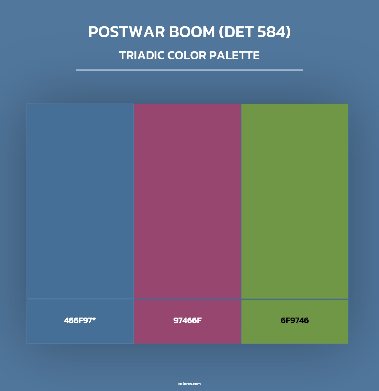Postwar Boom (DET 584) - Triadic Color Palette