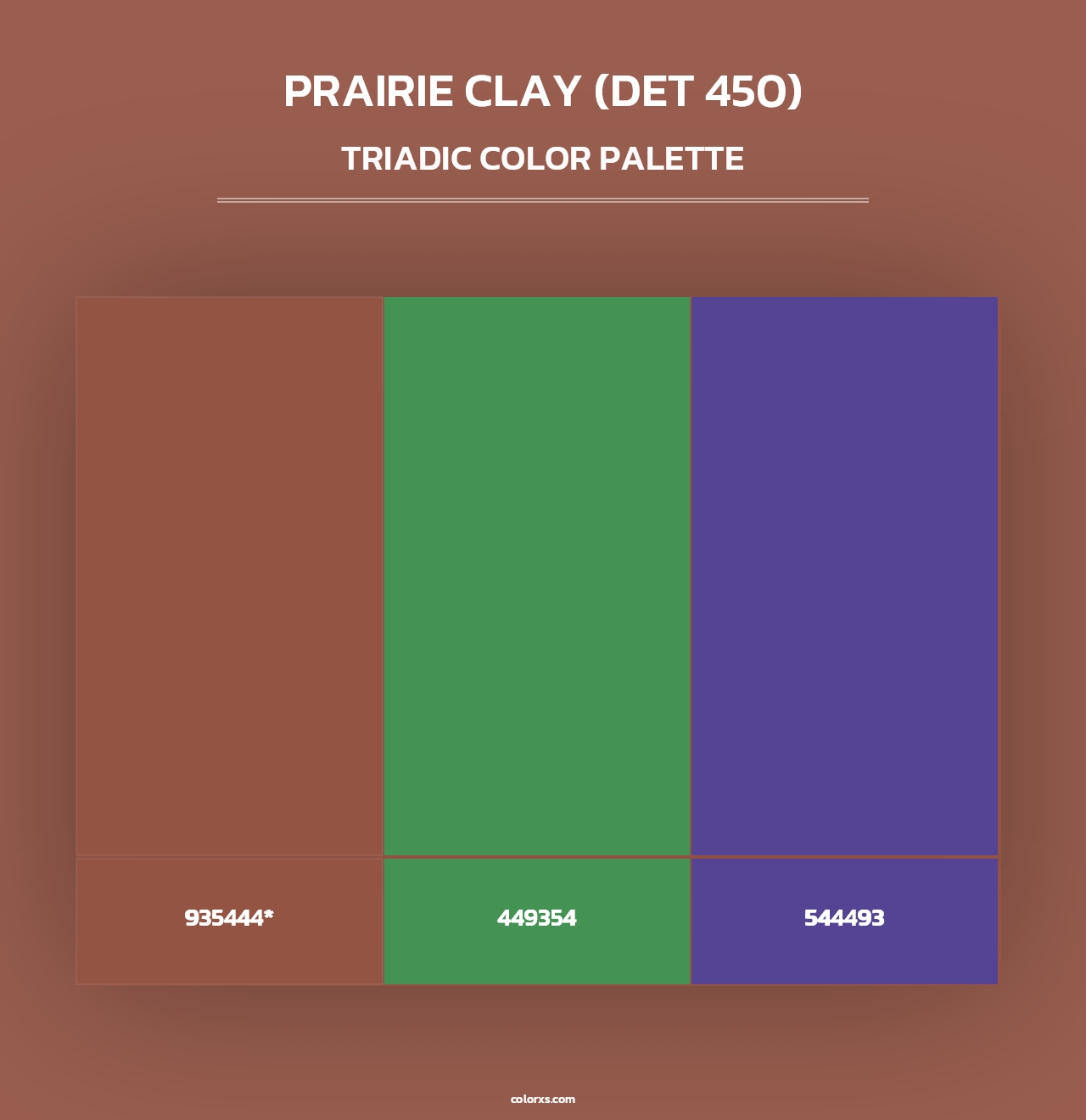 Prairie Clay (DET 450) - Triadic Color Palette