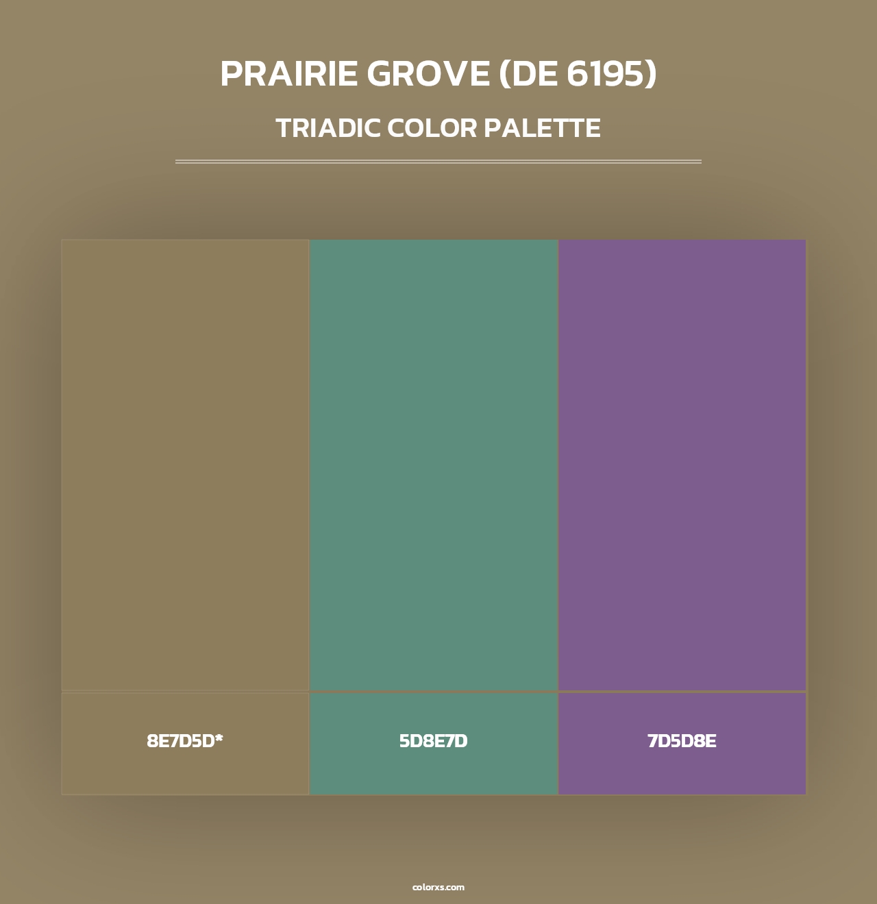 Prairie Grove (DE 6195) - Triadic Color Palette