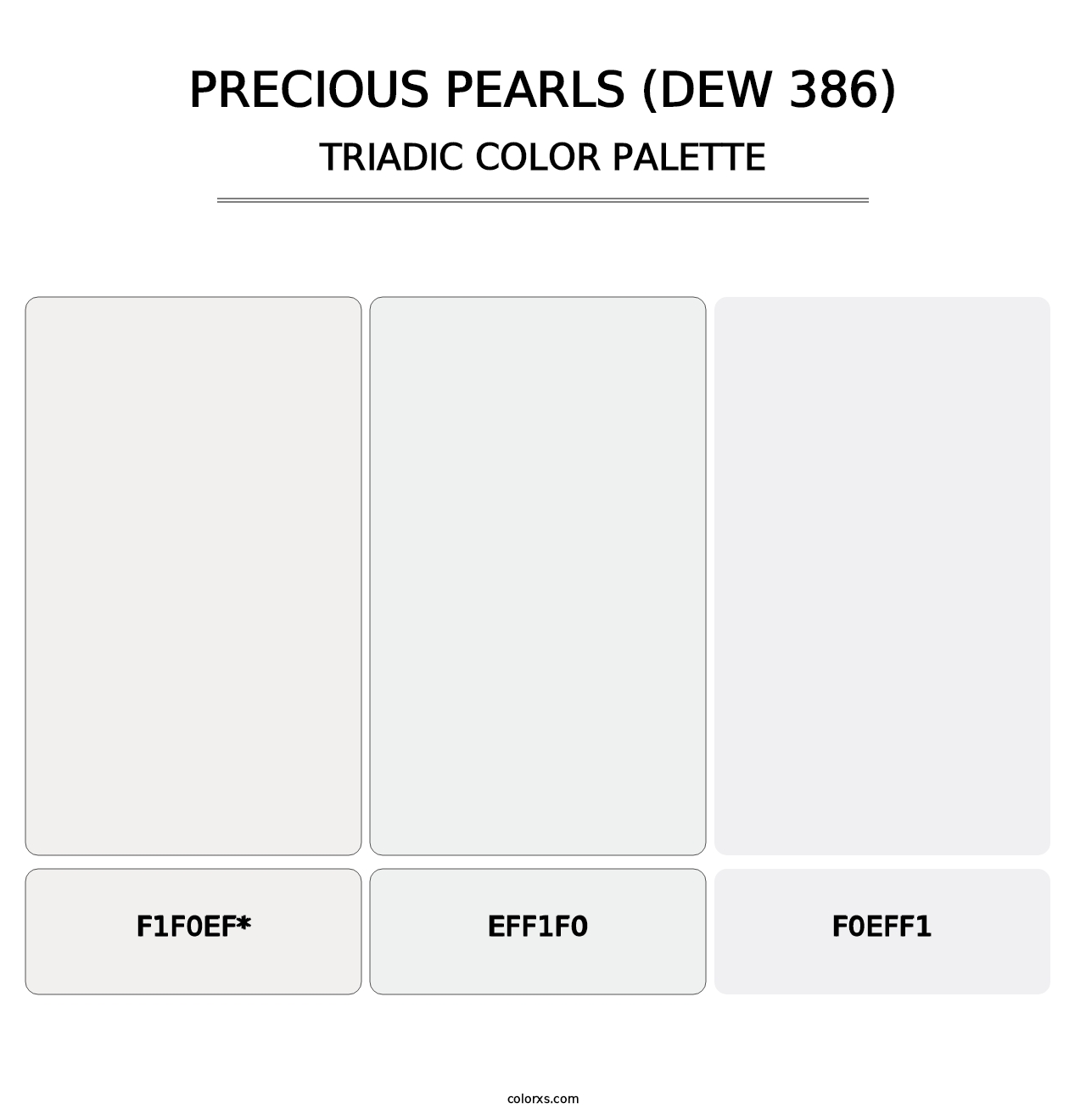 Precious Pearls (DEW 386) - Triadic Color Palette