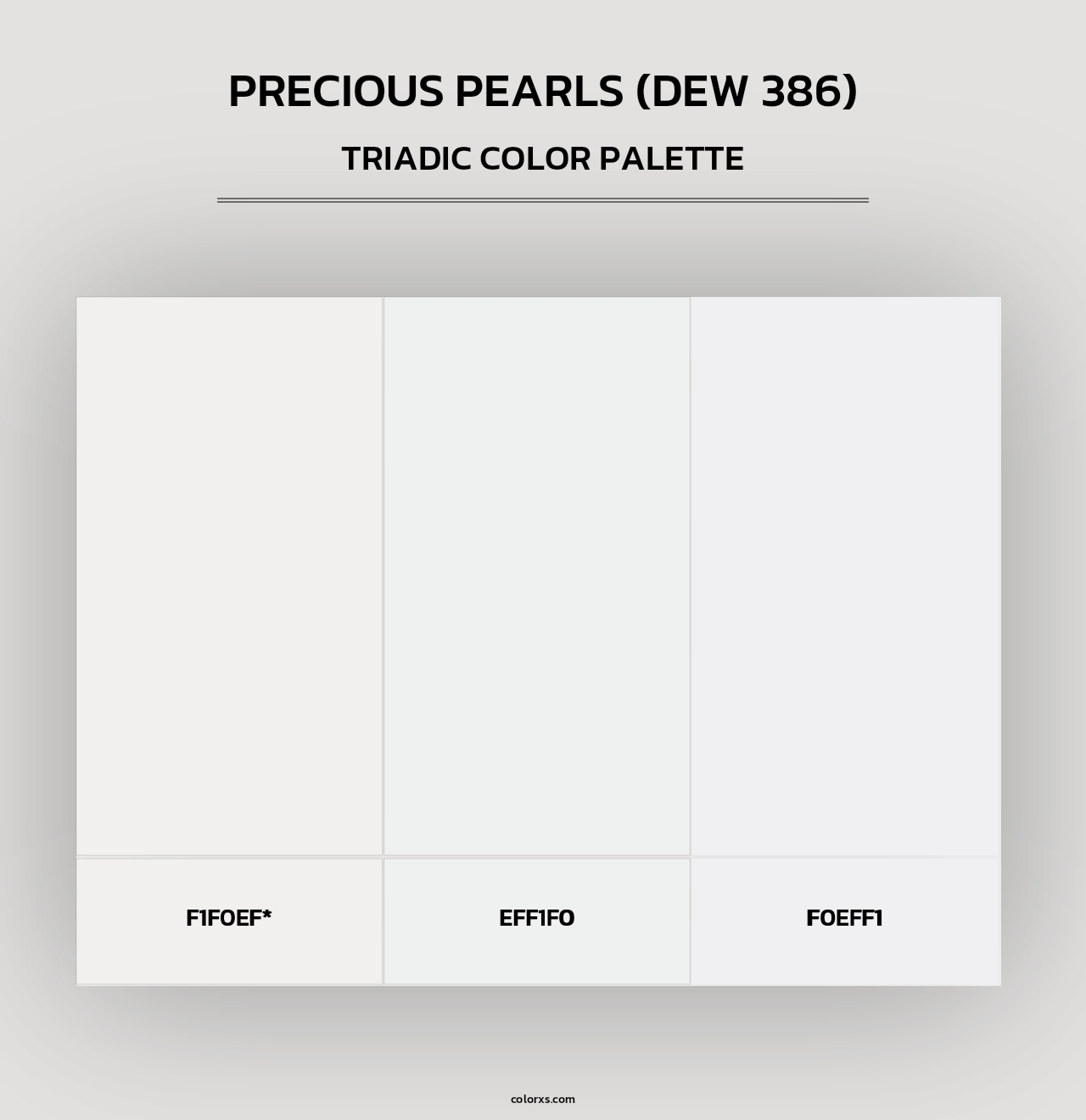 Precious Pearls (DEW 386) - Triadic Color Palette