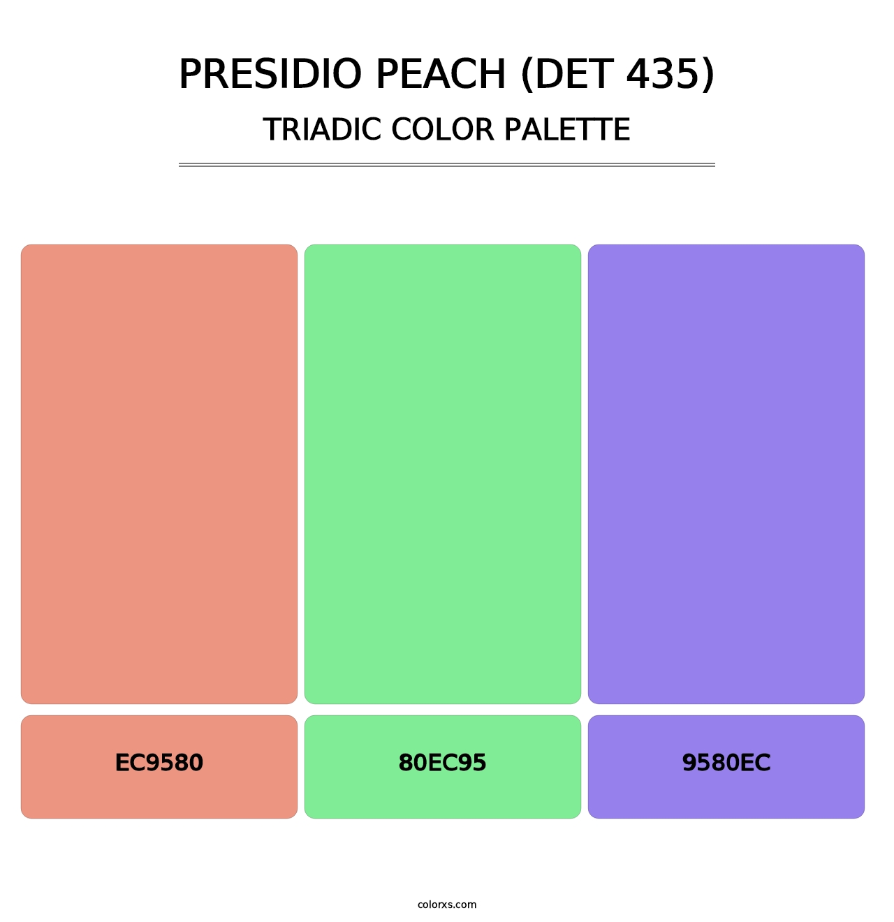 Presidio Peach (DET 435) - Triadic Color Palette