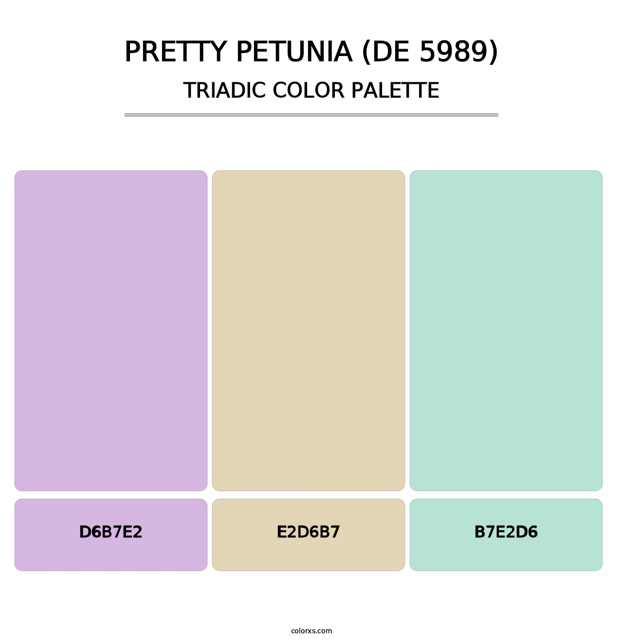 Pretty Petunia (DE 5989) - Triadic Color Palette