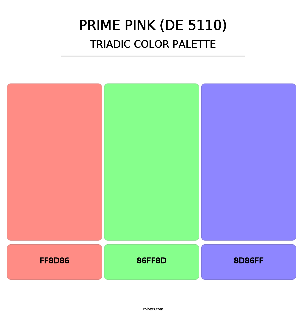 Prime Pink (DE 5110) - Triadic Color Palette