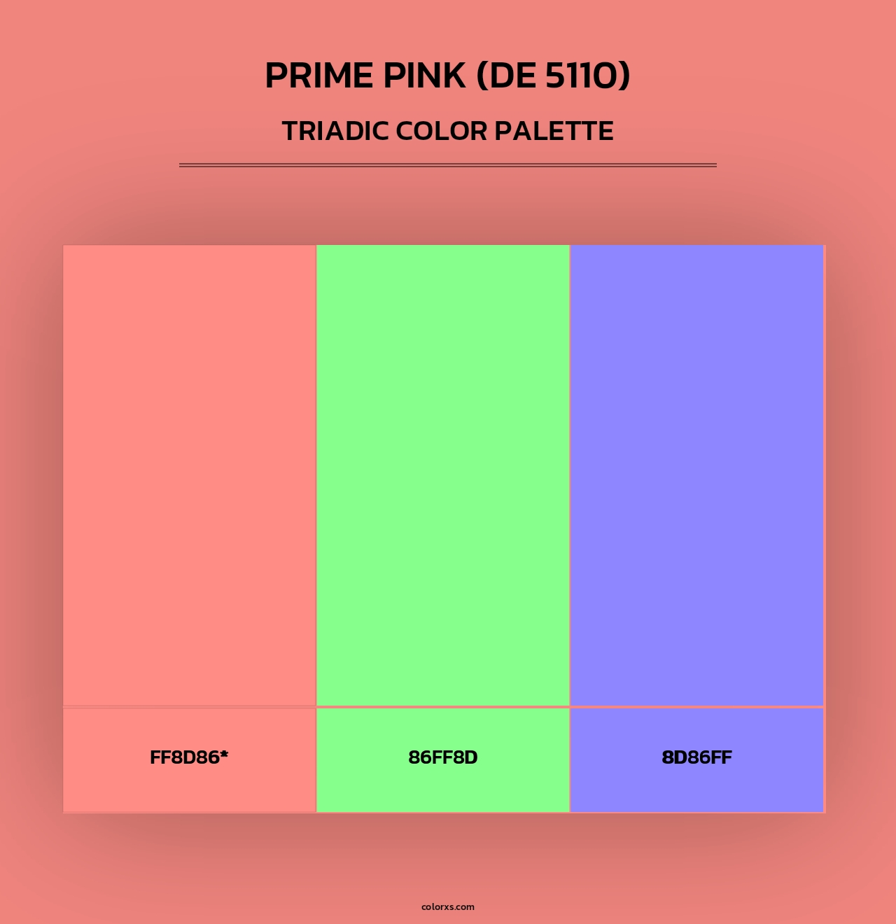 Prime Pink (DE 5110) - Triadic Color Palette