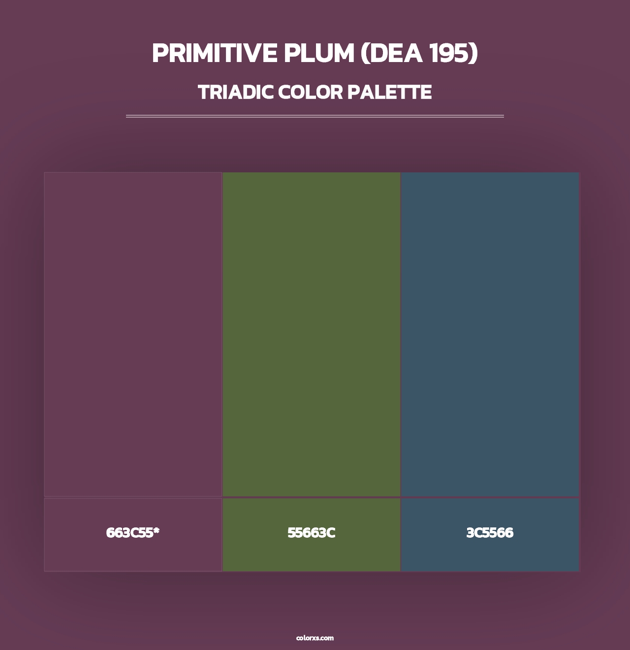 Primitive Plum (DEA 195) - Triadic Color Palette