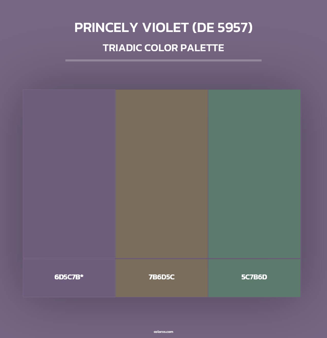 Princely Violet (DE 5957) - Triadic Color Palette