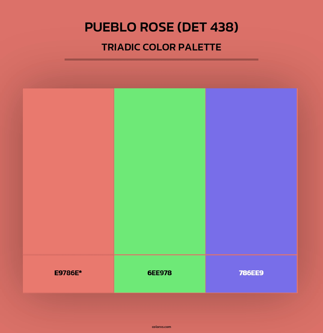Pueblo Rose (DET 438) - Triadic Color Palette