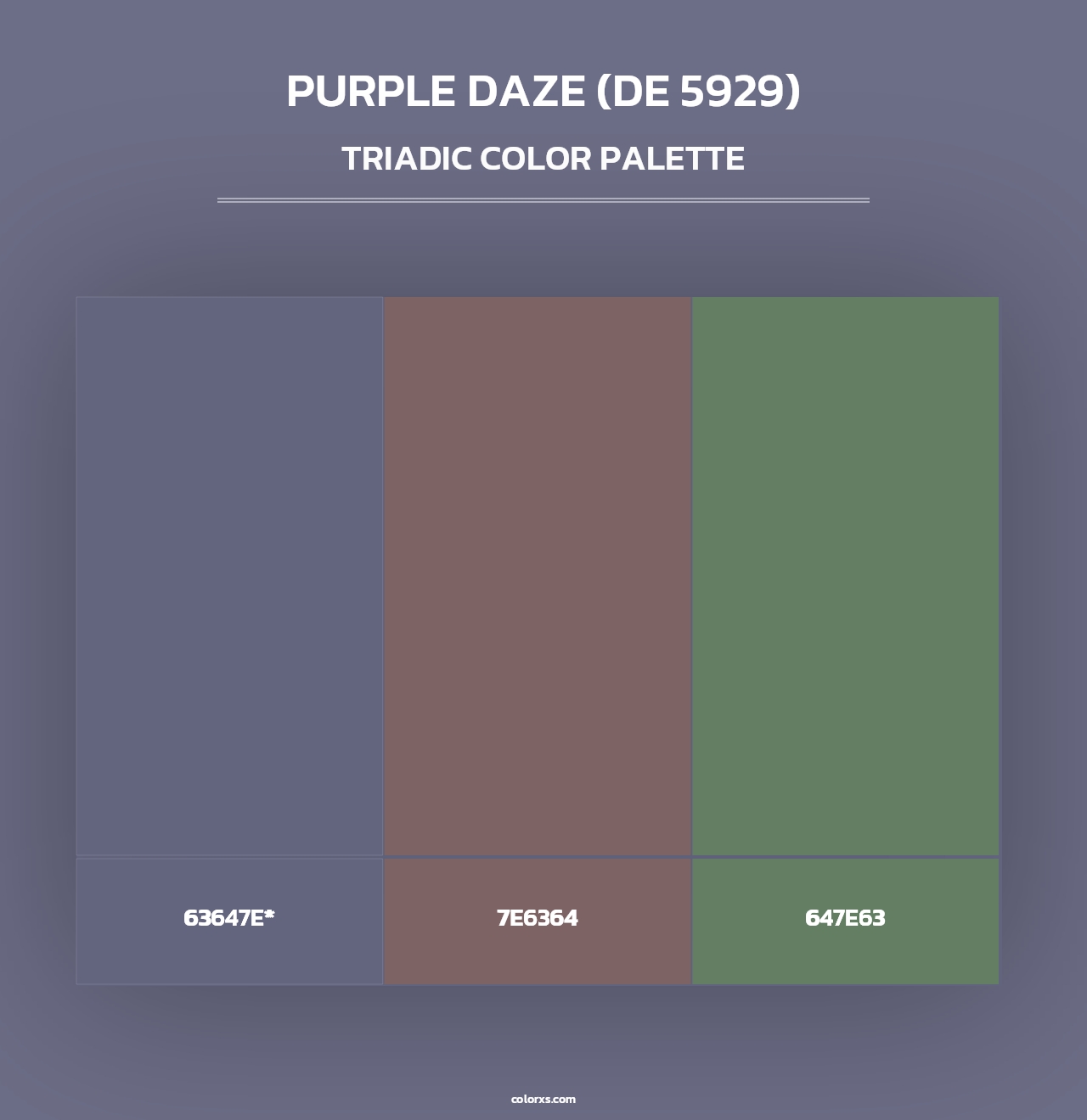 Purple Daze (DE 5929) - Triadic Color Palette