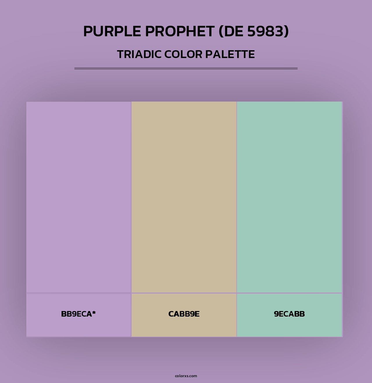 Purple Prophet (DE 5983) - Triadic Color Palette