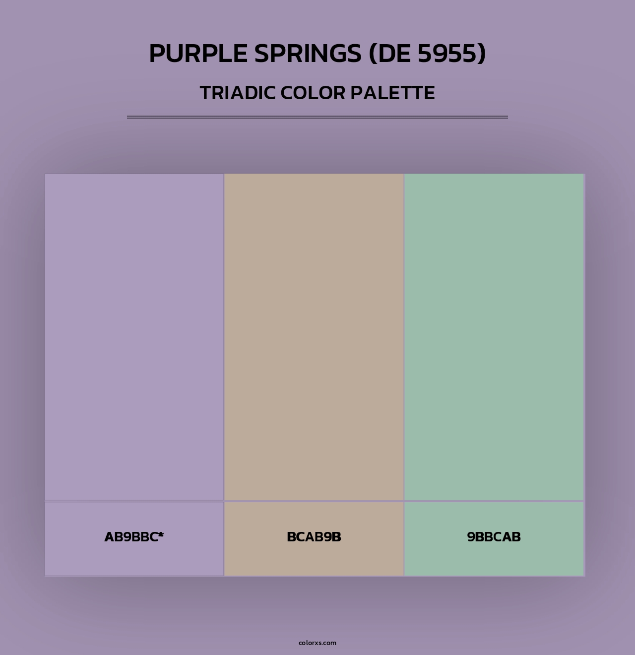 Purple Springs (DE 5955) - Triadic Color Palette