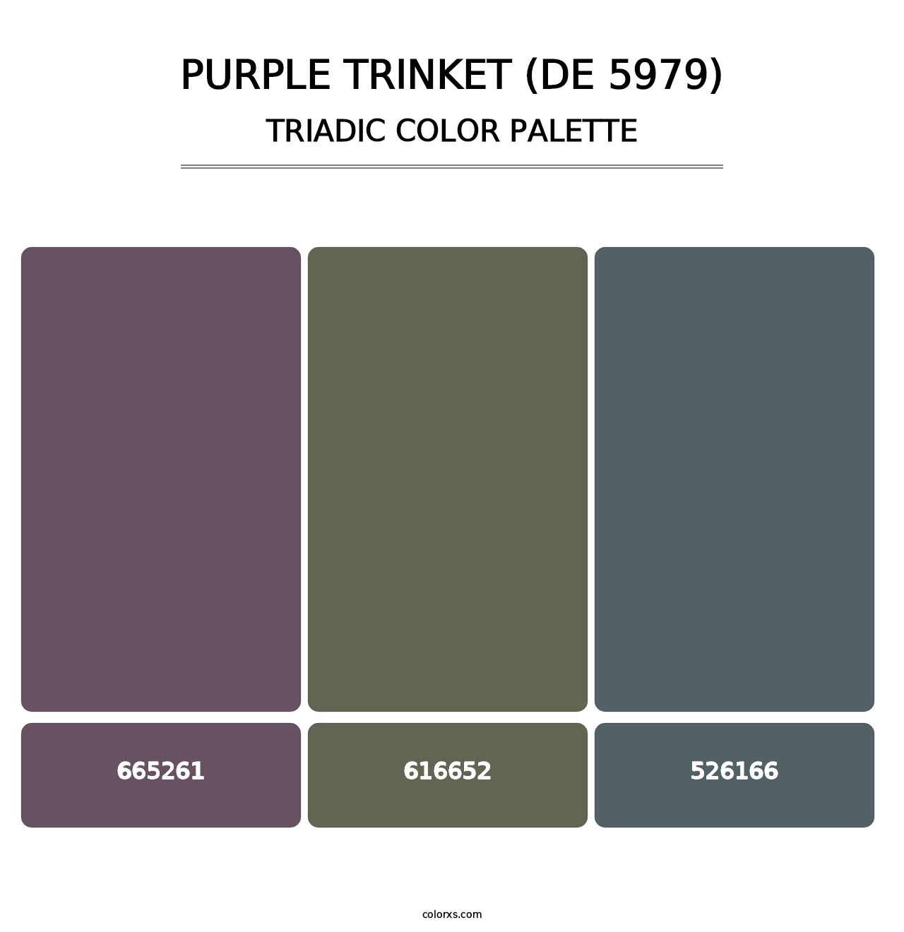 Purple Trinket (DE 5979) - Triadic Color Palette