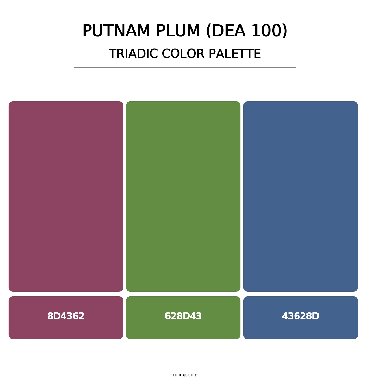 Putnam Plum (DEA 100) - Triadic Color Palette