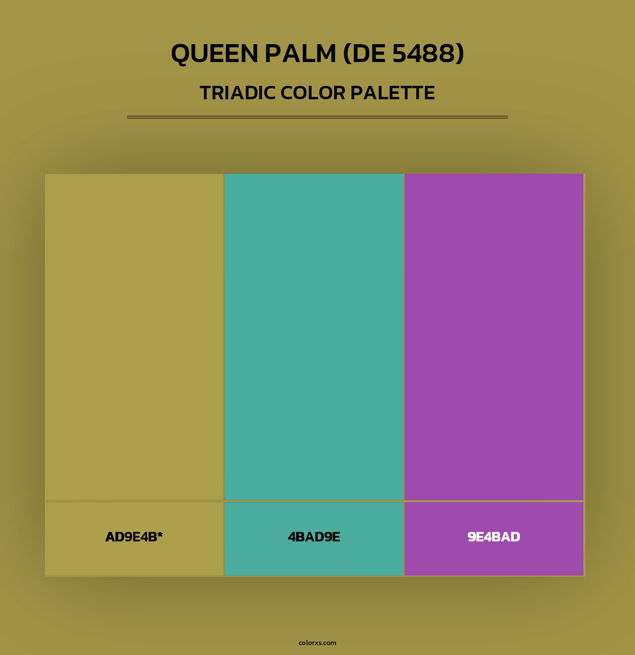 Queen Palm (DE 5488) - Triadic Color Palette