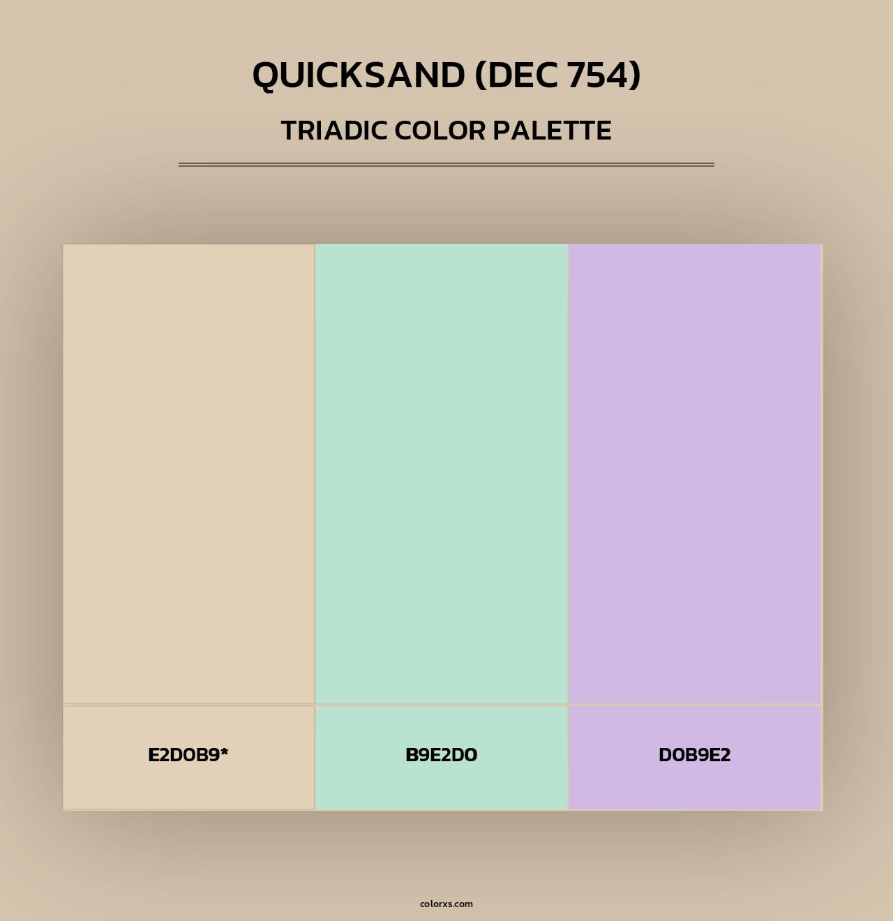 Quicksand (DEC 754) - Triadic Color Palette