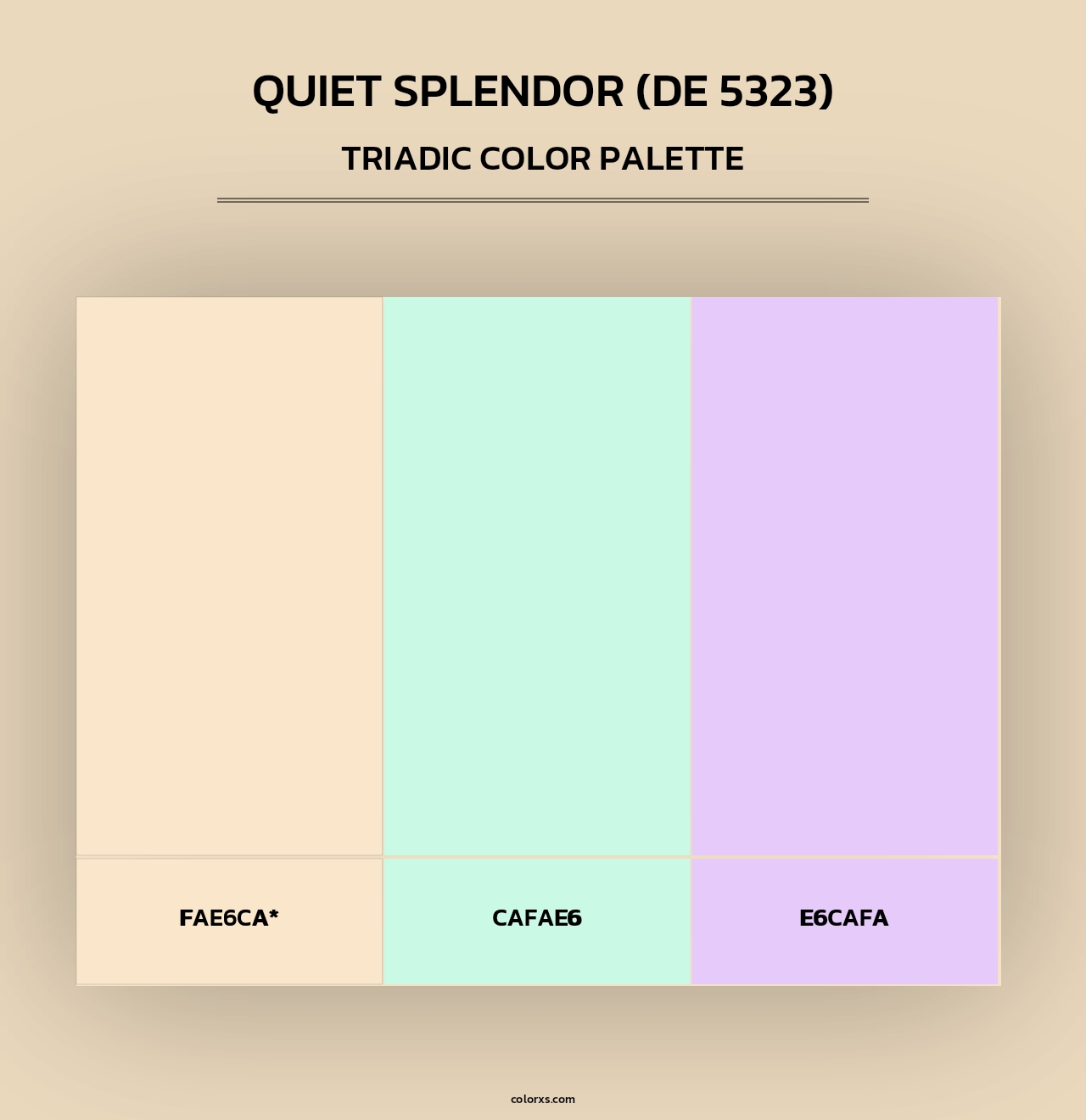 Quiet Splendor (DE 5323) - Triadic Color Palette