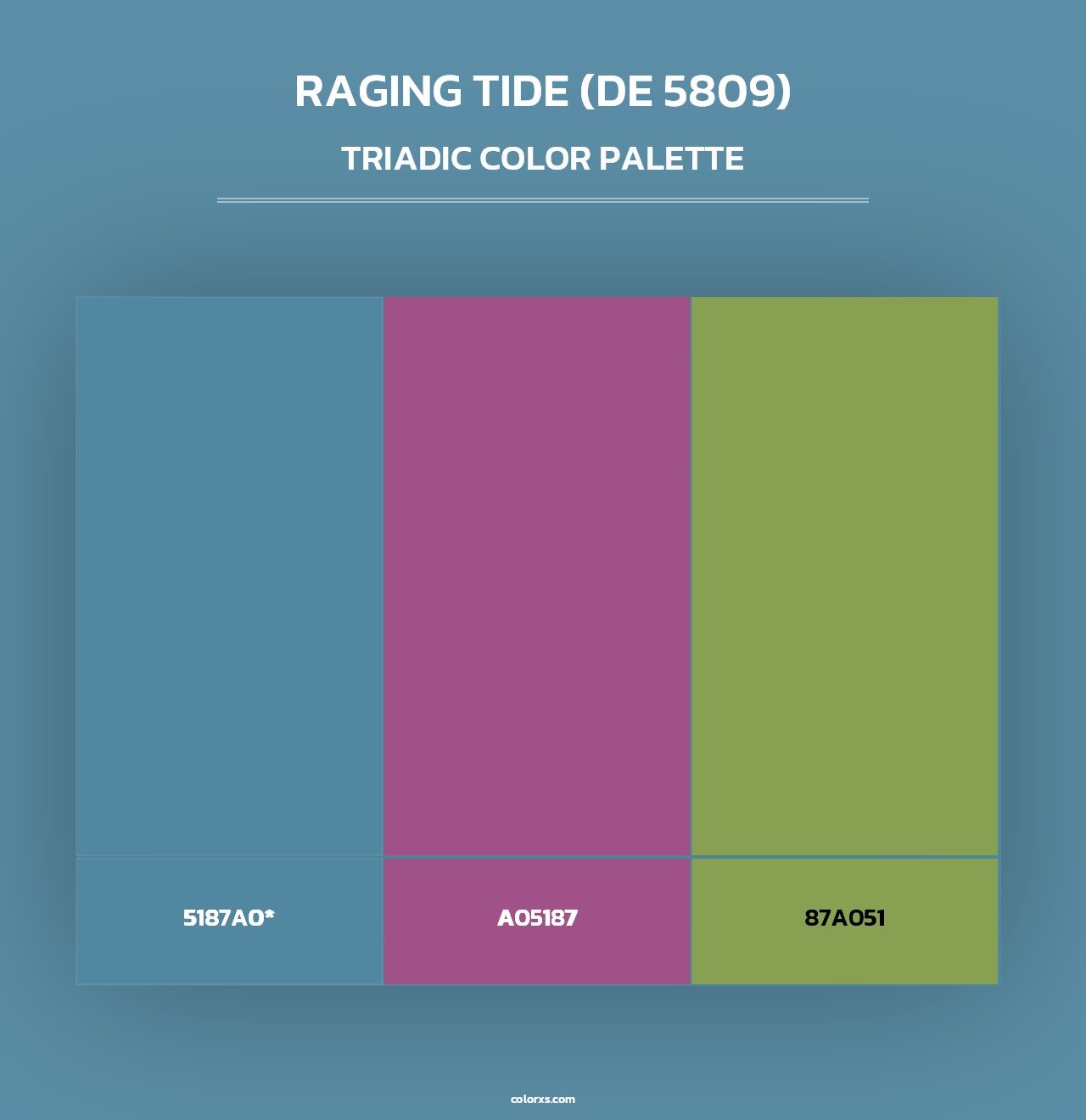 Raging Tide (DE 5809) - Triadic Color Palette
