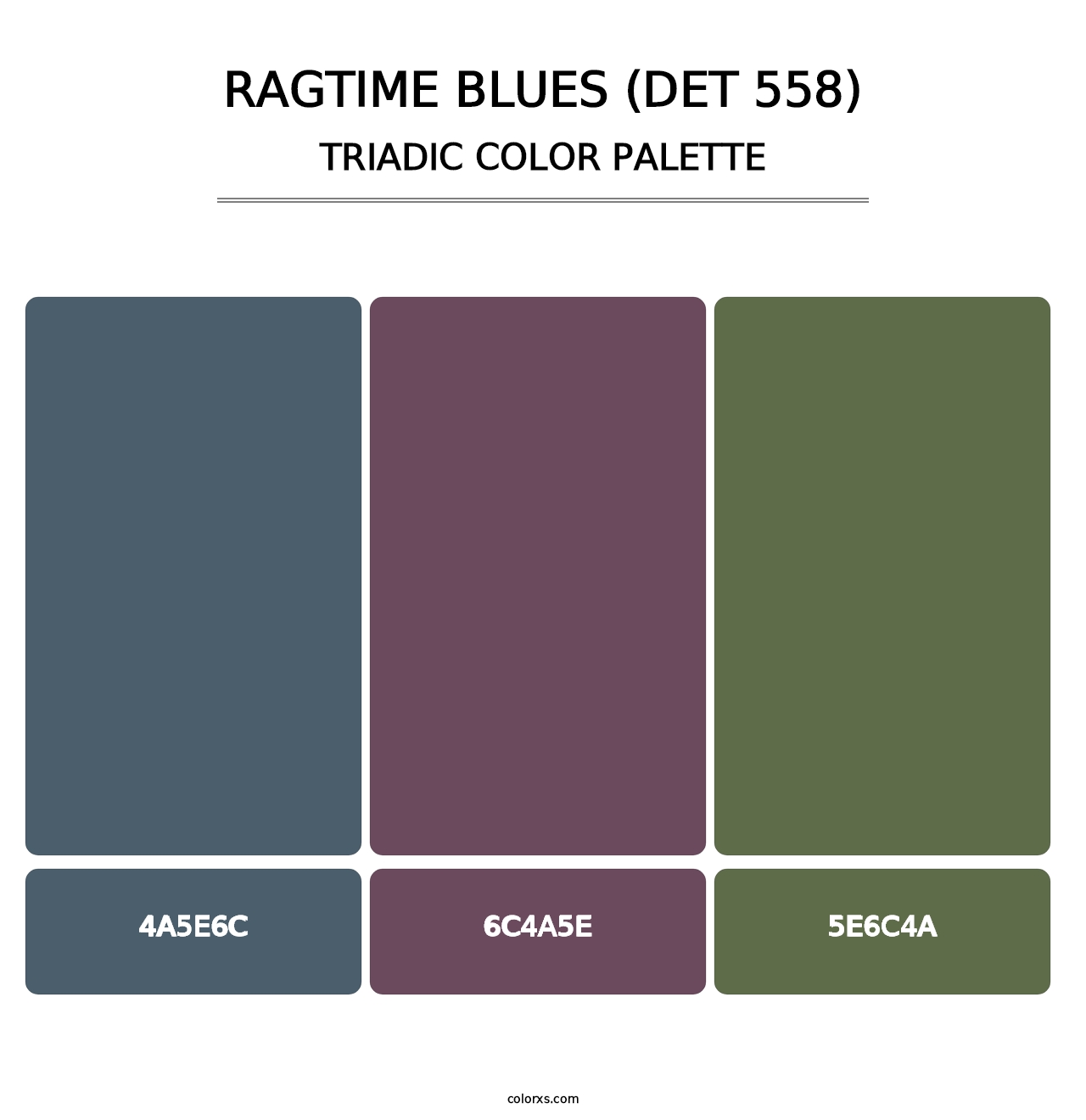 Ragtime Blues (DET 558) - Triadic Color Palette